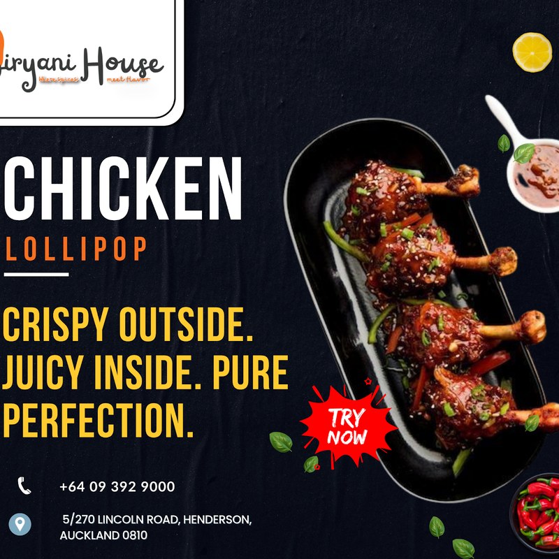 Chicken lollipop restaurant promotional creative